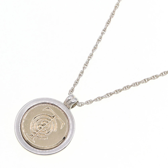 Tiffany Handbags - Tiffany Co Necklace Coin Motif SV Sterling Silver YG Yellow Gold Pendant Round